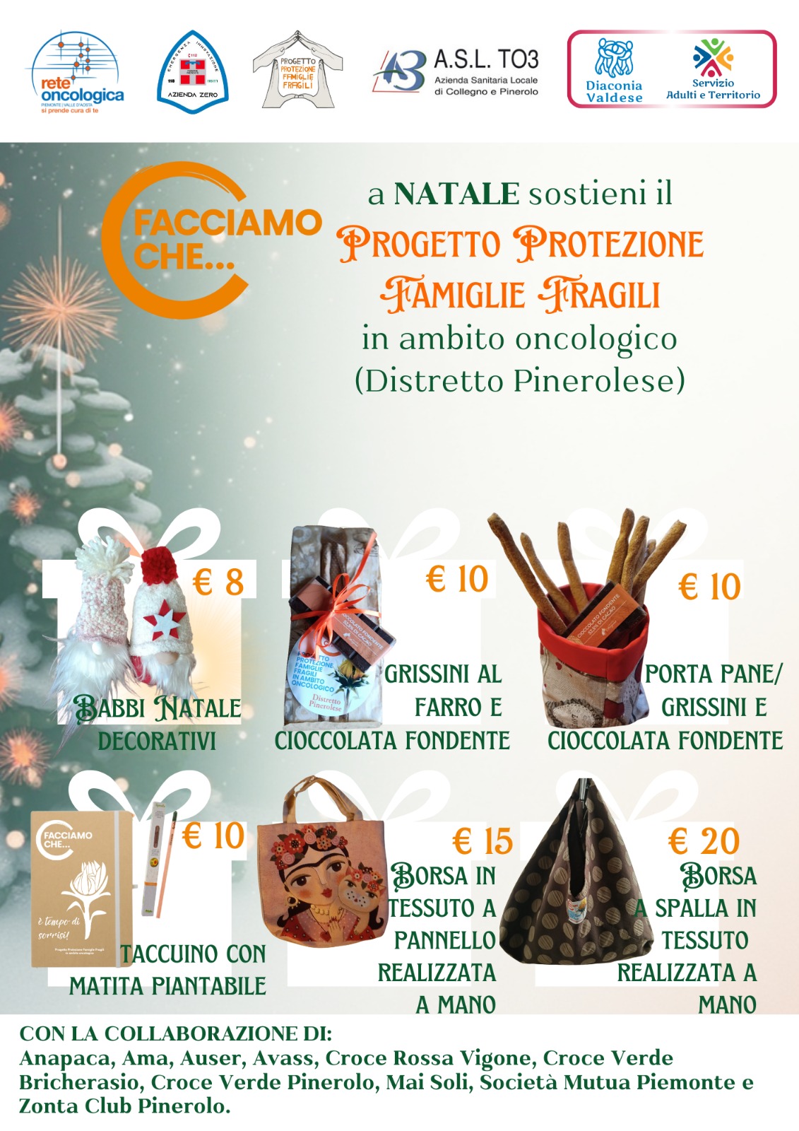 Presentazione dei prodotti del banchetto solidale