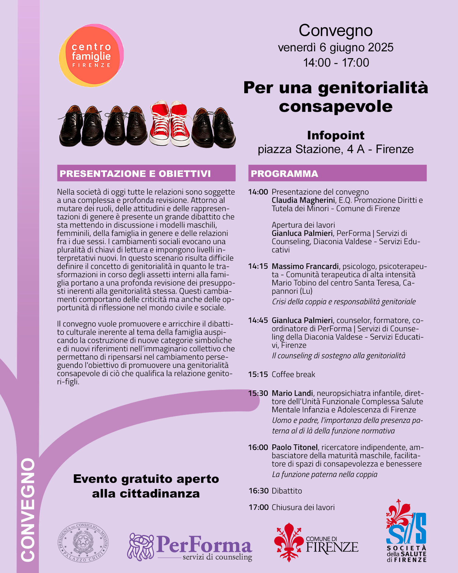 Programma del convegno Per una genitorialità consapevole