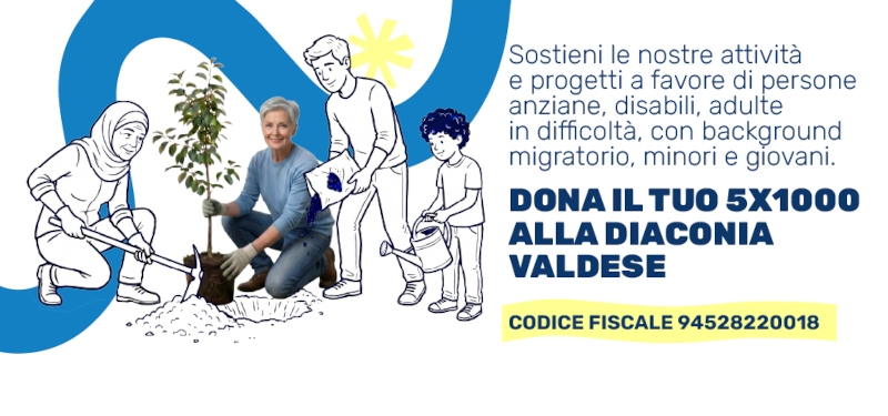 5 per mille alla Diaconia Valdese