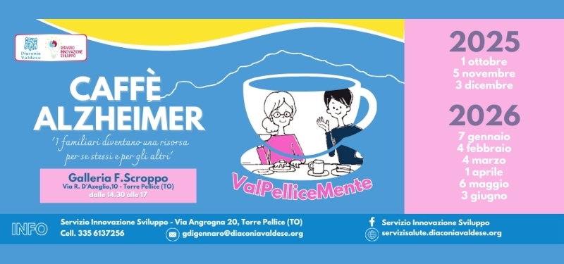 Il Caffé Alzheimer arriva in Val Pellice