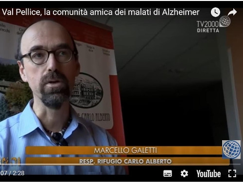 Il Rifugio Re Carlo Alberto su TV 2000 per parlare della comunità amica della demenza