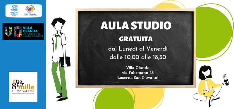 Ha riaperto l'aula studio di Villa Olanda!